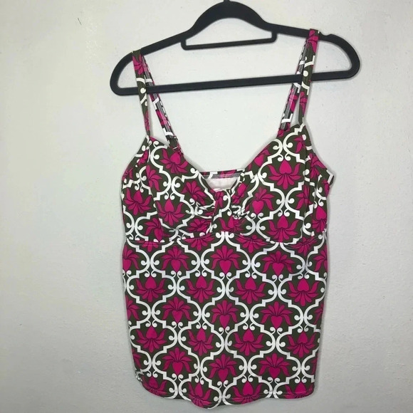 Lands' End Tankini Top Size 10 D Cup - Picture 1 of 6